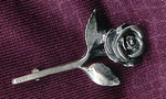 Sterling Silver Rose Pin