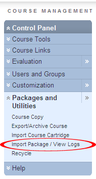 Blackboard 9 Control Panel image