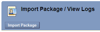 Blackboard 9 Import Package button
