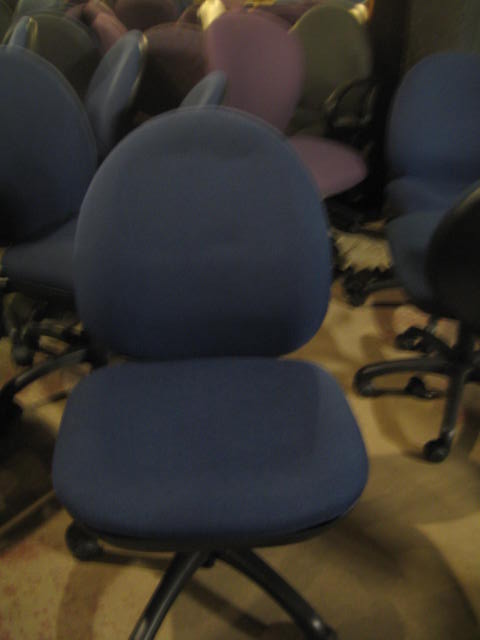 Blue desk chairs