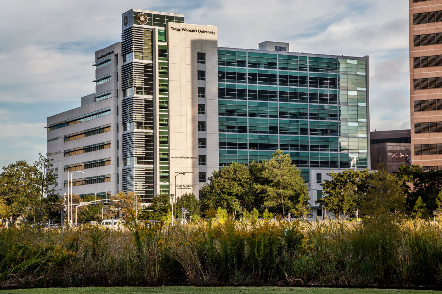 A photo of TWU's Institute of Health Sciences in Houston, TX.