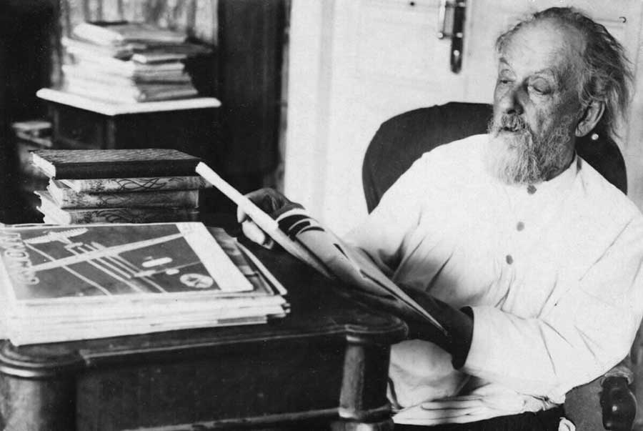 Konstantin Tsiolkovsky in His Study