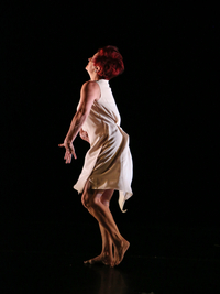 Mary Williford-Shade in a dance performance pose