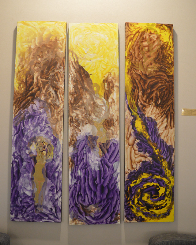 Goddess Triptych. Mixed media, oils and acrylics